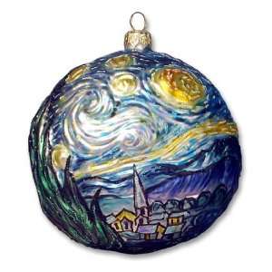 Van Gogh Starry Night Polish Glass Christmas Ornament 