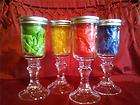 SET OF 4 JELLY JAR REDNECK WINE GLASSES RED NECK WINEGLASS HILLBILLY 