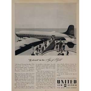   Lines Mainliner Airplane Travel   Original Print Ad