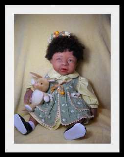 OOAK Hand Sculpted Polymer Clay Head w/ Vinyl Limbs Newborn Baby Doll 