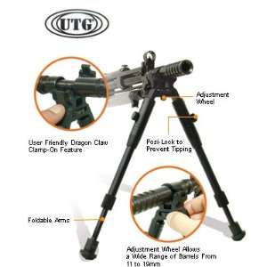 UTG Deluxe Foldable Clamp On Bipod Airsoft Gun Accessory  