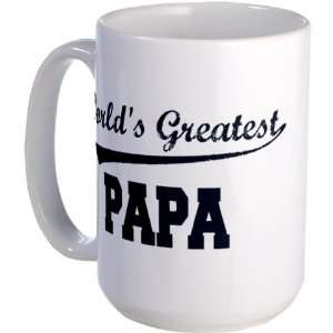  Worlds Greatest Papa Love Large Mug by  
