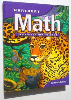 Harcourt MATH 6th Grade 6 Teacher Edition Vol 2 TE 2002  