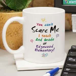  Cant Scare Me Teacher Coffee Mug: Home & Kitchen