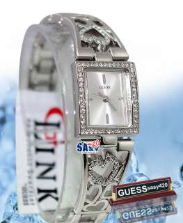Guess U85041L1 Women Crystal Accented Bracelet Watch  