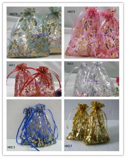 Wholesale Bulk Wedding favor bags jewelry organza gift pouch Rose 