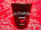   SHIPPING South Fork Ranch Dallas Collector Shot Glass Black Ceramic