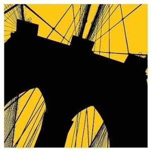  Brooklyn Bridge (Yellow)   Poster by Erin Clark (38 x 38 