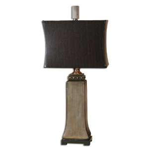   Lawson Lamp In Silver Leaf Finish w/ Nickel Plated Accents: Home
