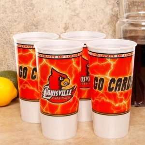   Cardinals 4 Pack 24oz. Plastic Souvenir Cups