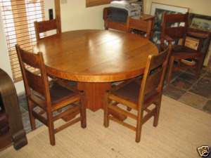 Mission Style Table and 3 Leaves (Possibly Stickley)  