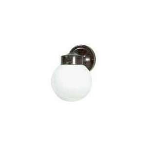  1 Light   6   Porch   Wall   With White Globe   Old 