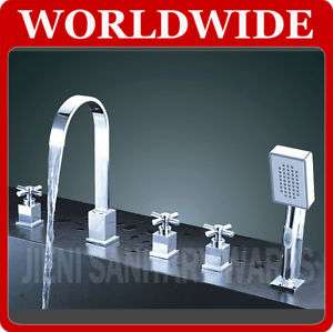 Luxury 5 Pcs Bath Tub Faucet With Hand Held Shower 8810  