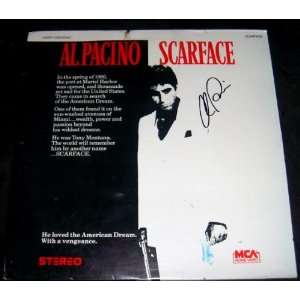 Scarface  Autographed Laser Disc Cover, Al Pacino (Movie Memorabilia)