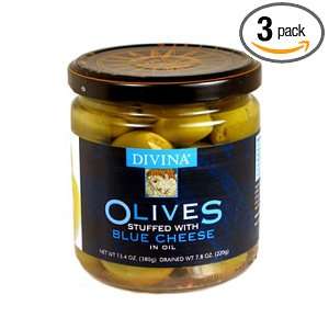 Divina Olives Stuffed With Blue Cheese: Grocery & Gourmet Food