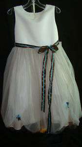 NEW Flower Girl Party Dress LIDA 8201 Size 4 Ivory & brown  