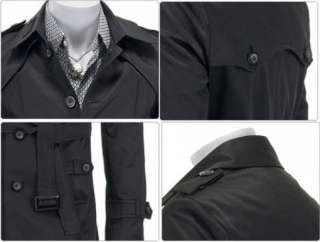 Mens Casual Single Breasted Slim Trench Coat #826  