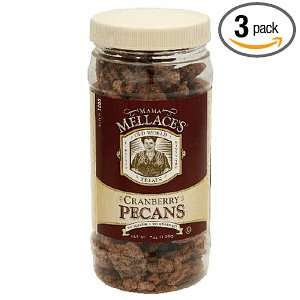 Mama Mellaces Cranberry Pecans, 7 Ounce PET Jar (Pack of 3)  