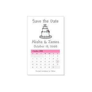    MAGL6   Save the Date Cake Wedding Magnets