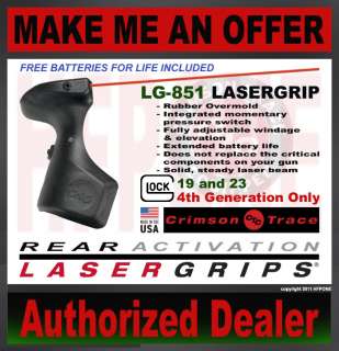Crimson Trace LaserGrip LG 851 For Glock Gen 4 Only   19 and 23 