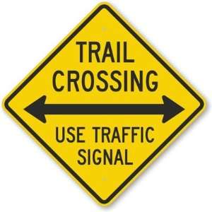 Trail Crossing Use Traffic Signal (Bidirectional Arrow) High Intensity 