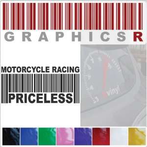   Barcode UPC Priceless Motorcycle Racing Race Racer Bike A724   Pink