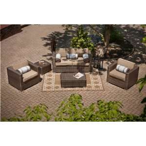 The Taryn Collection 5 Piece All Weather Wicker Patio Furniture Deep 