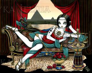 Egyptian Goddess Maat Angel Art Original PAINTING Mayet  