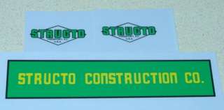 Structo Construction Company Decal Set  