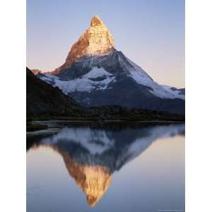  Matterhorn from Riffelsee at Dawn, Zermatt, Swiss Alps 