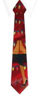 CHRISTMAS STORY LEG LAMP NECK TIE RED W/STRING LIGHTS  