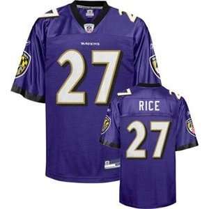 Ray Rice Baltimore Ravens Reebok Purple Replica Jersey   L