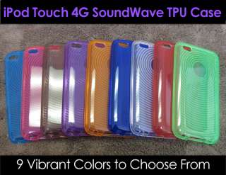 pc TPU Sound Wave Gel Silicone Skin Case for iPod Touch 4G 4th 