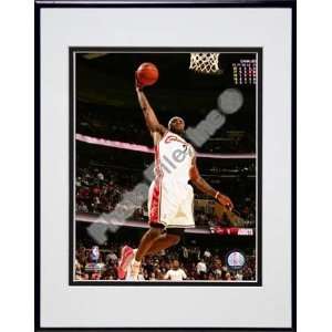 LeBron James 2009   2010 Action Home Jersey Double Matted 8 x 10 