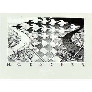 Day and Night by M.C. Escher 28x20 