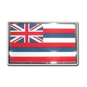 Hawaii State Flag Chrome Auto Emblem