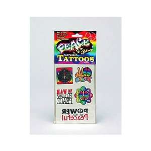 96 Packs of Assorted Peace Tattoos 
