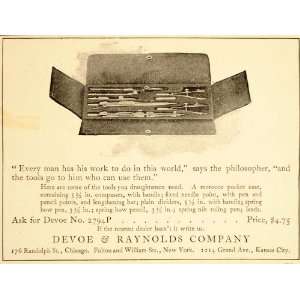  1905 Vintage Ad Devoe Raynolds Tool Case Set No. 2794P 