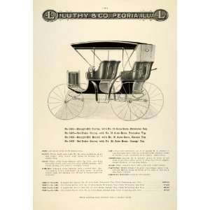   Canopy Top Open Carriage Coach   Original Print Ad