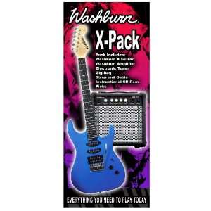  Washburn X Pack Electric Guitar Package   Black Musical 