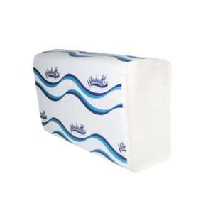   101 Bleached White Embossed C Fold Paper Towels: Kitchen & Dining