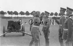 WWII German RP  Army Officer  Sword  Helmet  Artillery  Cannon  Gun 
