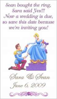 25 Cinderella Save the Date Wedding Magnets or Favors  