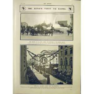  King Edward Visit Rome Escadra Via Nazionale 1903