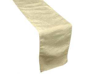   12x108 Taffeta Crinkle Table Top Runners Wedding Catering Decorations
