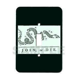  Join or Die   Glow in the Dark Light Switch Plate 