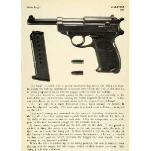 1948 Print 9 mm Luger Walther P38 Pistol Firearms Handguns 