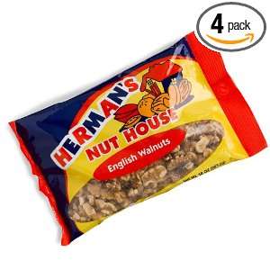 Hermans Nut House English Walnuts, 10 Ounce Bags (Pack of 4):  
