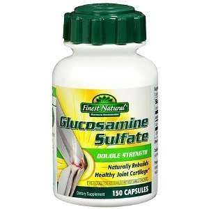 Finest Natural Glucosamine Sulfate Double Strength Capsules, 150 ea