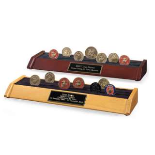 Row Challenge Coin Rack   Free Engraving   Free Shipping